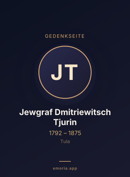Gedenkportrait von Jewgraf  Dmitriewitsch Tjurin