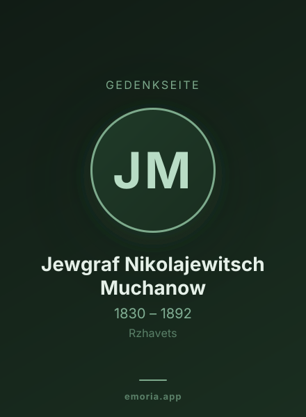 Gedenkportrait von Jewgraf Nikolajewitsch Muchanow