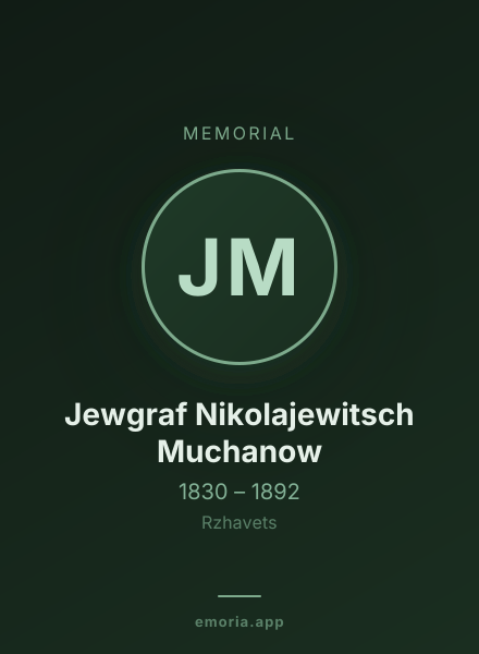 Memorial portrait of Jewgraf Nikolajewitsch Muchanow
