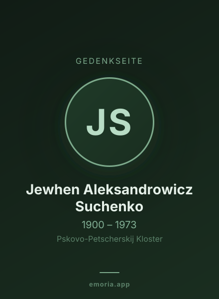 Gedenkportrait von Jewhen Aleksandrowicz Suchenko