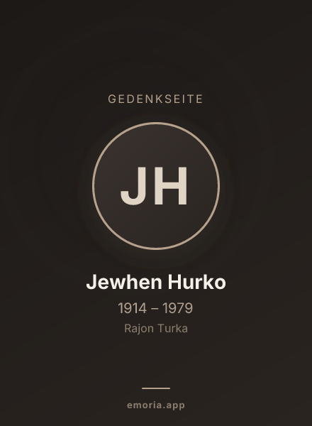 Gedenkportrait von Jewhen Hurko