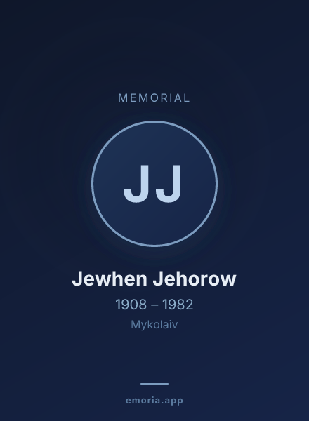 Memorial portrait of Jewhen Jehorow