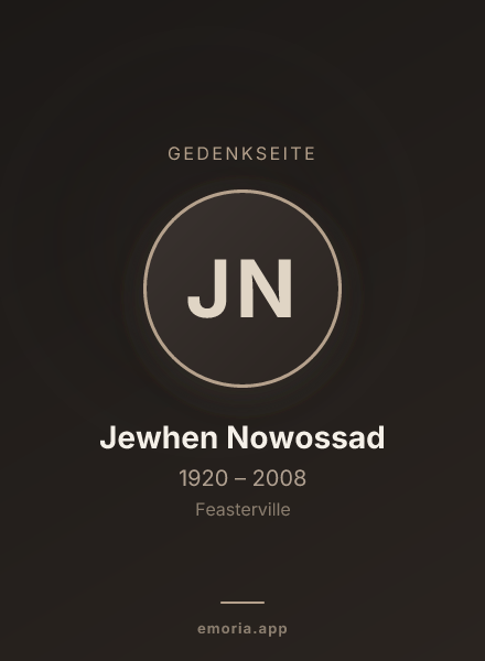 Gedenkportrait von Jewhen Nowossad