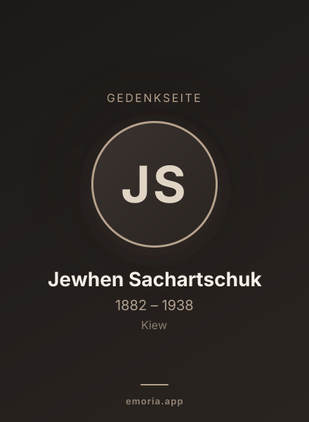 Gedenkportrait von Jewhen Sachartschuk