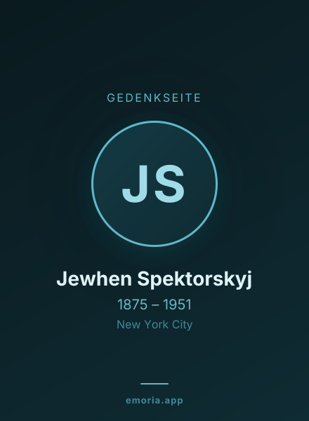 Gedenkportrait von Jewhen Spektorskyj