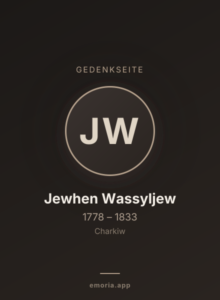 Gedenkportrait von Jewhen Wassyljew