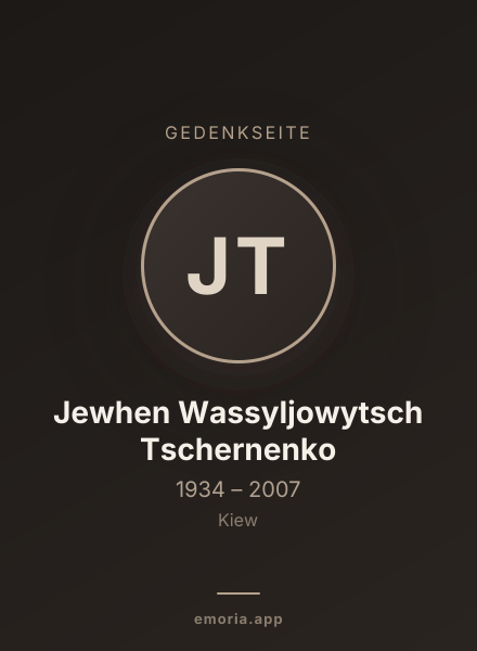 Gedenkportrait von Jewhen Wassyljowytsch Tschernenko