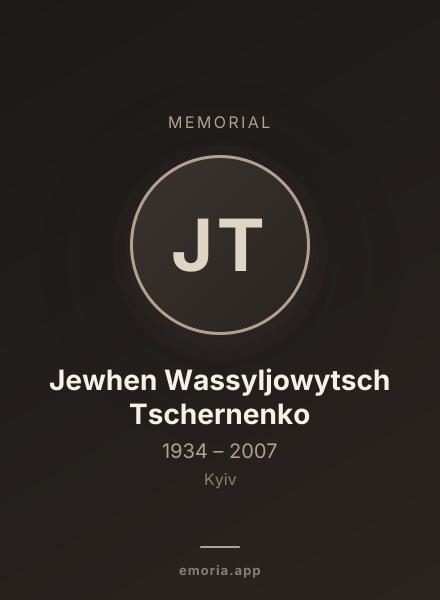 Memorial portrait of Jewhen Wassyljowytsch Tschernenko