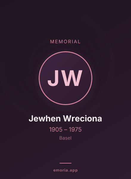 Memorial portrait of Jewhen Wreciona