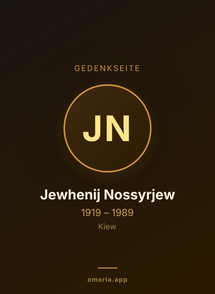 Gedenkportrait von Jewhenij Nossyrjew