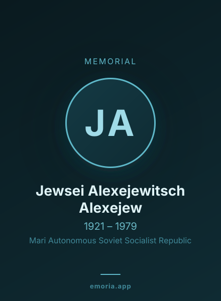 Memorial portrait of Jewsei Alexejewitsch Alexejew
