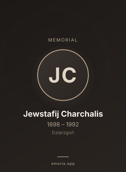 Memorial portrait of Jewstafij Charchalis
