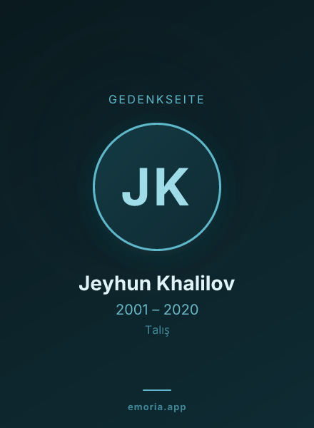 Gedenkportrait von Jeyhun Khalilov