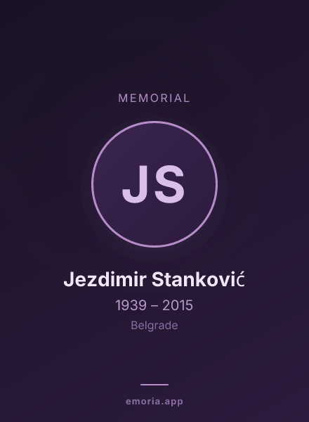 Memorial portrait of Jezdimir Stanković