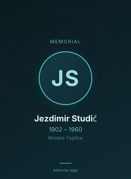 Memorial portrait of Jezdimir Studić