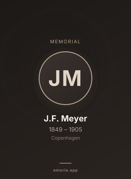 Memorial portrait of J.F. Meyer