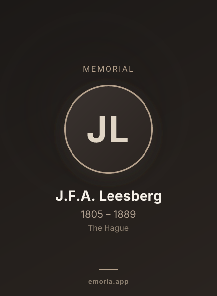 Memorial portrait of J.F.A. Leesberg