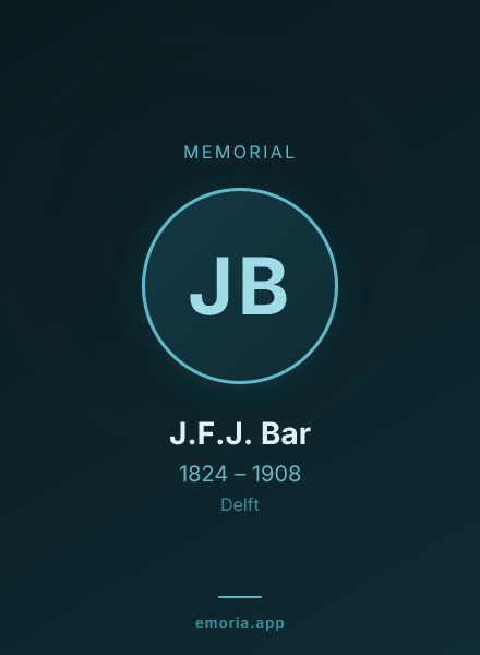 Memorial portrait of J.F.J. Bar
