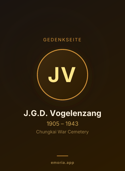 Gedenkportrait von J.G.D. Vogelenzang