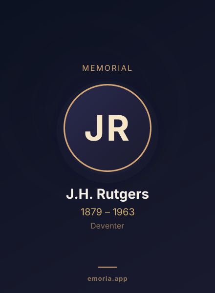Memorial portrait of J.H. Rutgers