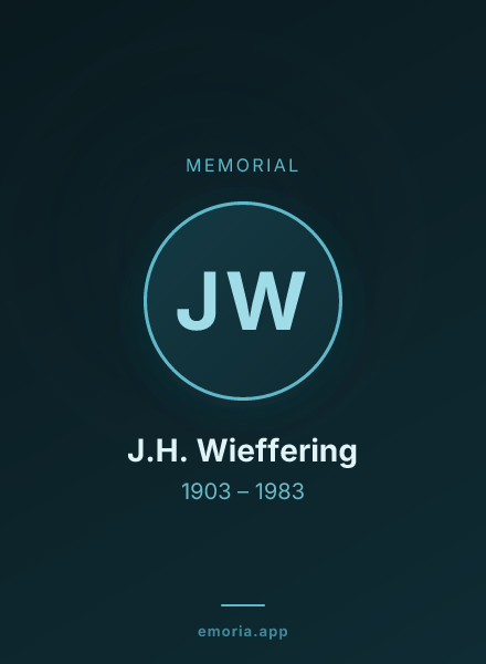 Memorial portrait of J.H. Wieffering