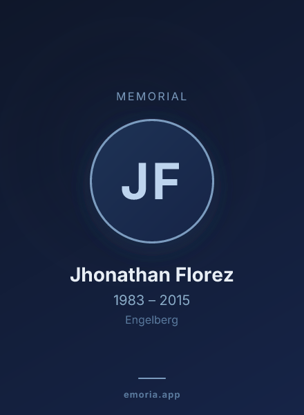 Memorial portrait of Jhonathan Florez