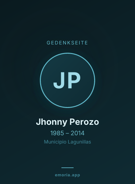 Gedenkportrait von Jhonny Perozo