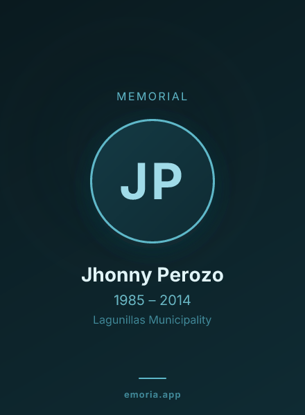 Memorial portrait of Jhonny Perozo