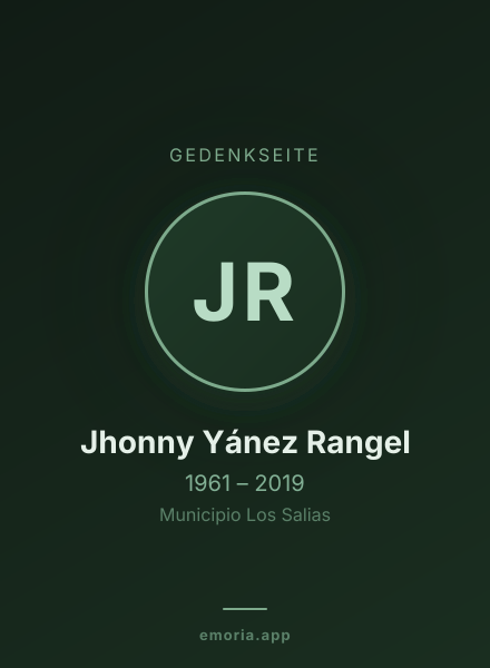 Gedenkportrait von Jhonny Yánez Rangel