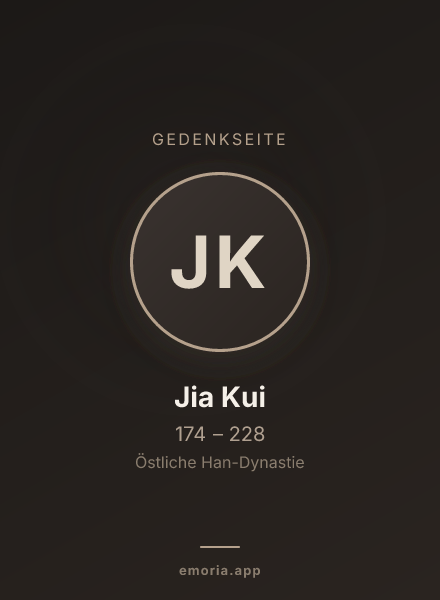 Gedenkportrait von Jia Kui