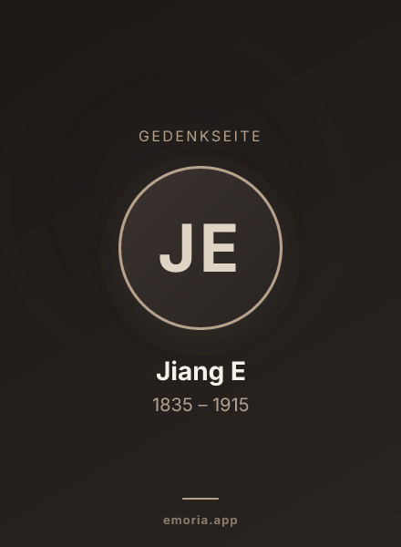 Gedenkportrait von Jiang E