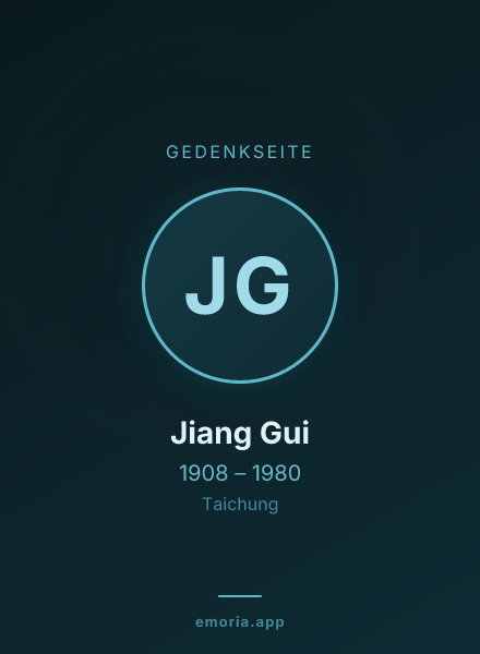 Gedenkportrait von Jiang Gui