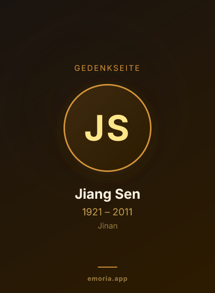 Gedenkportrait von Jiang Sen