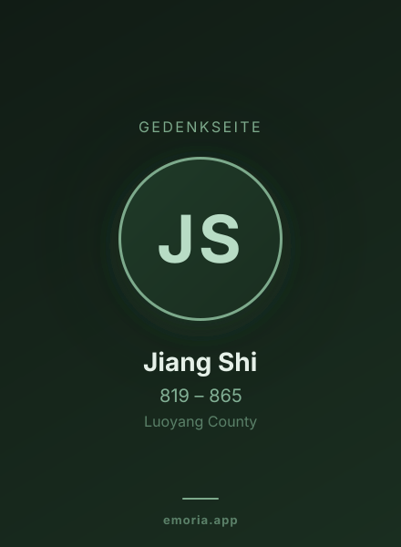 Gedenkportrait von Jiang Shi