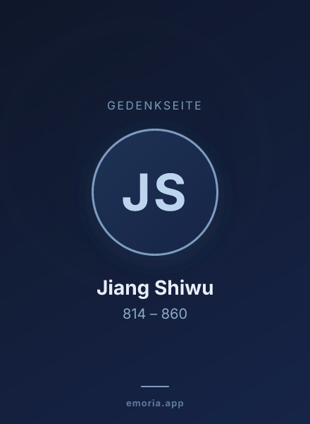 Gedenkportrait von Jiang Shiwu