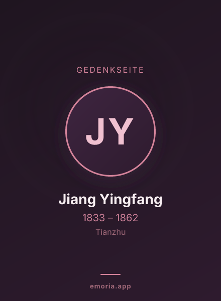 Gedenkportrait von Jiang Yingfang
