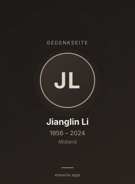 Gedenkportrait von Jianglin Li