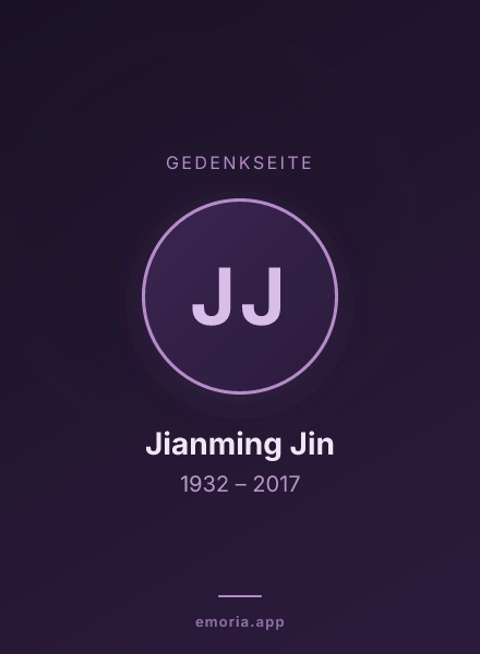 Gedenkportrait von Jianming Jin