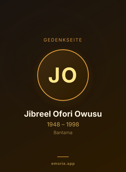 Gedenkportrait von Jibreel Ofori Owusu