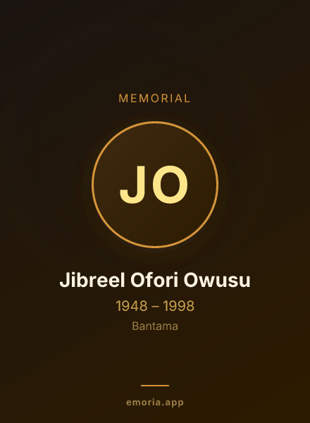 Memorial portrait of Jibreel Ofori Owusu
