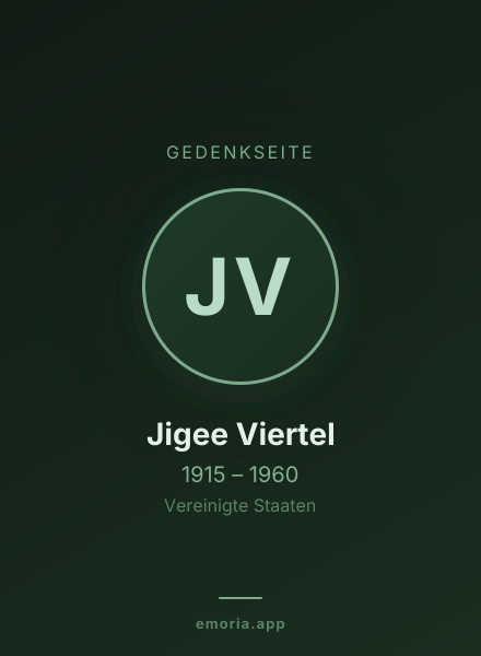 Gedenkportrait von Jigee Viertel