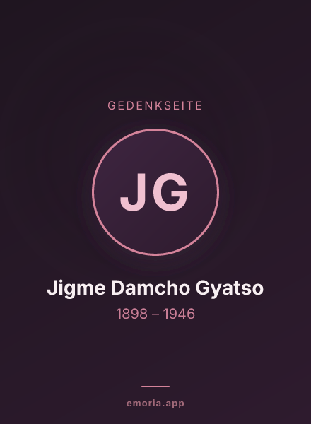 Gedenkportrait von Jigme Damcho Gyatso
