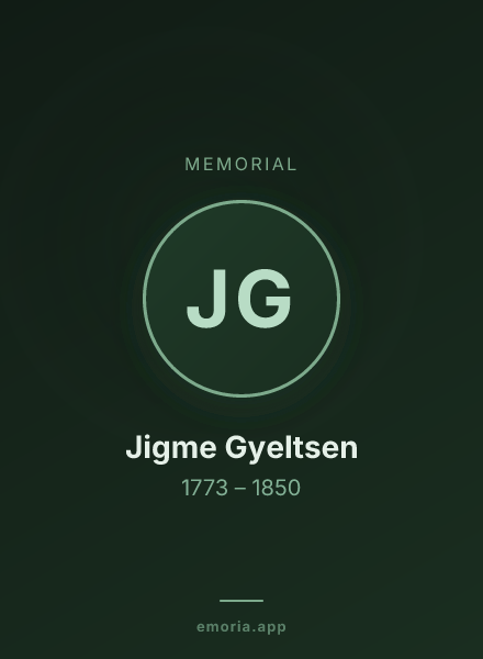 Memorial portrait of Jigme Gyeltsen