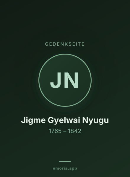 Gedenkportrait von Jigme Gyelwai Nyugu