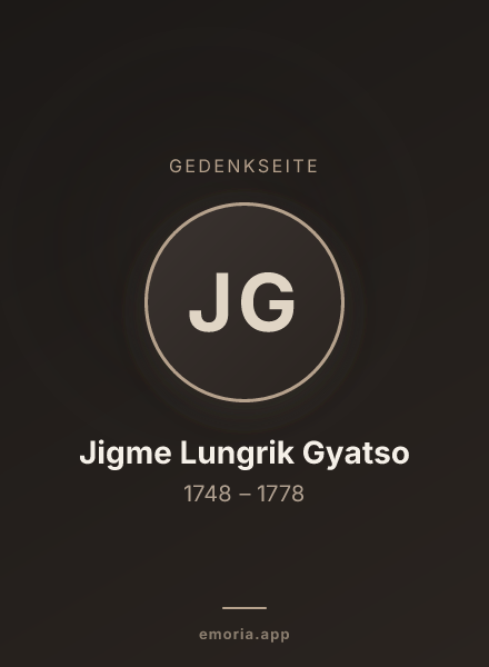 Gedenkportrait von Jigme Lungrik Gyatso