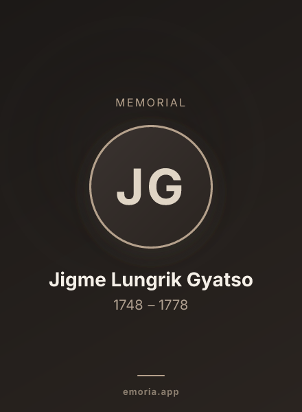 Memorial portrait of Jigme Lungrik Gyatso
