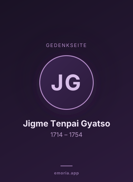 Gedenkportrait von Jigme Tenpai Gyatso