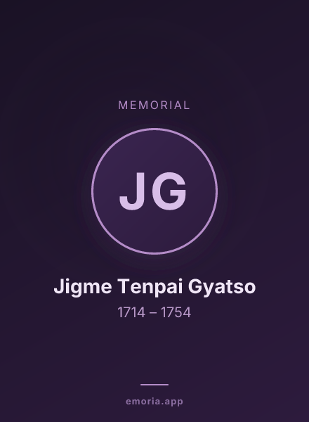 Memorial portrait of Jigme Tenpai Gyatso