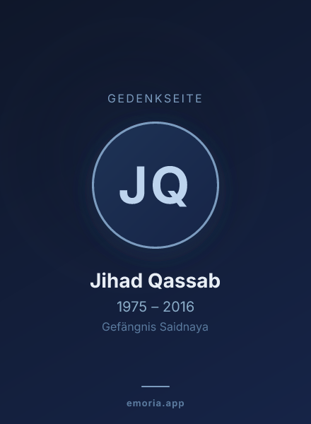 Gedenkportrait von Jihad Qassab