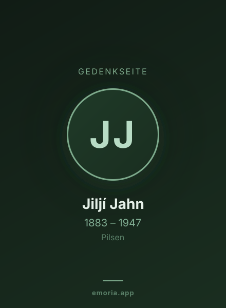 Gedenkportrait von Jiljí Jahn
